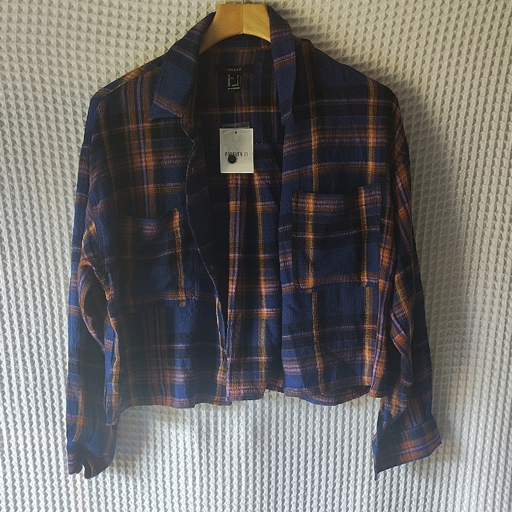 Forever 21 Plaid Flannel Shirt/Jacket NWT Small